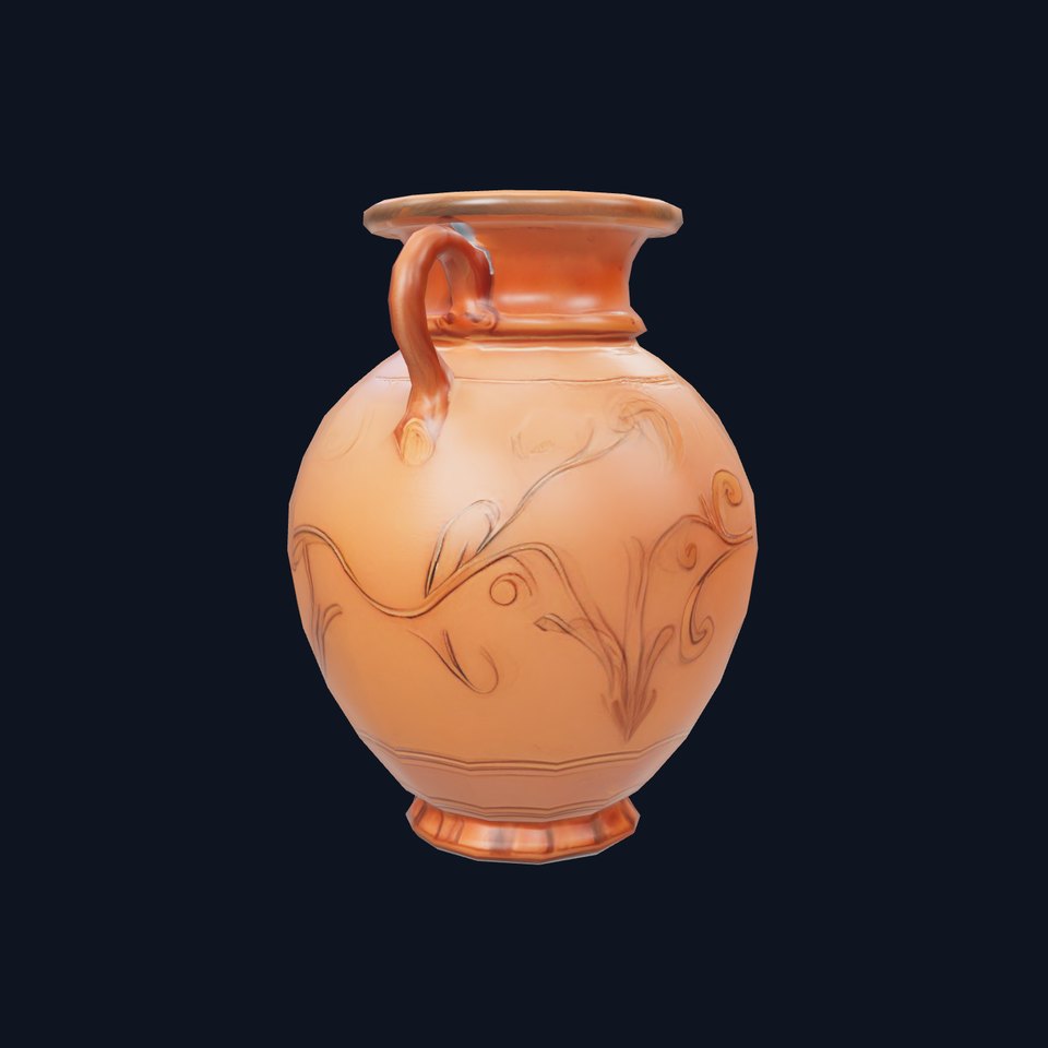 Classic Terracotta Vase model pack